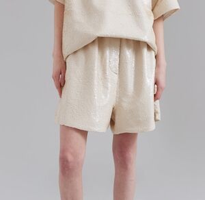 Frankie Shop Cream Women's Shorts